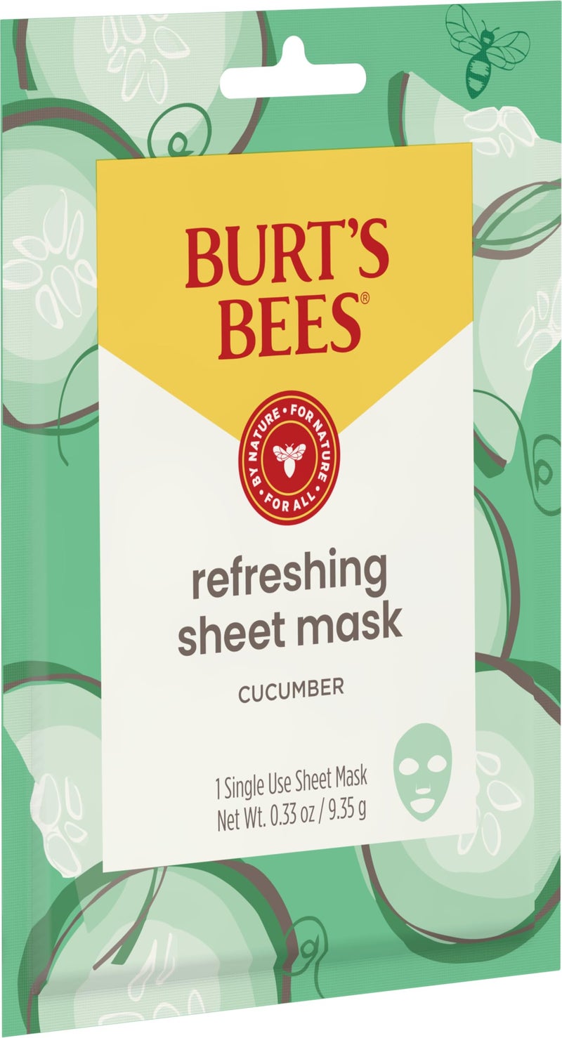 Burt's Bees Refreshing Sheet Face Mask with Cucumber, Pack of 6 - Image 4